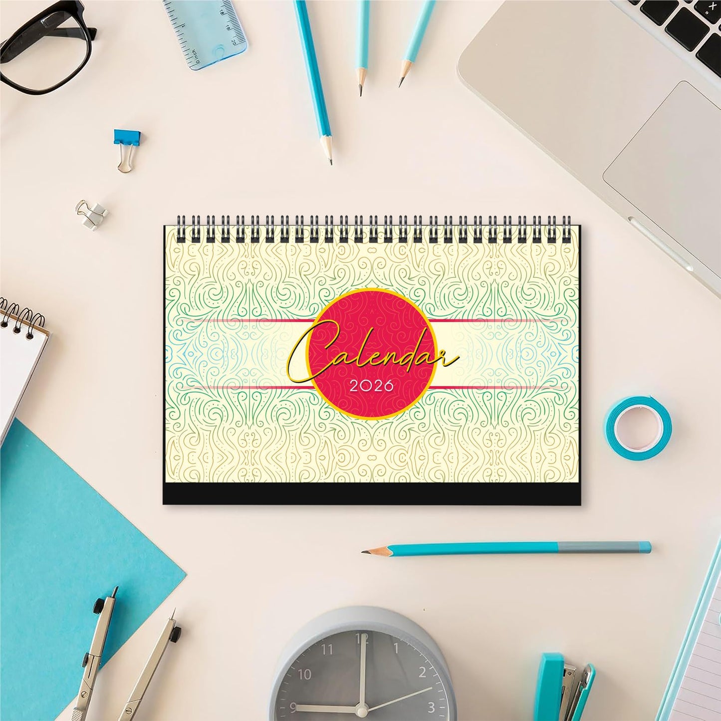 Desk Dated Calendar 2026 | A5 Size | Planner & Organizer | Home & Office Use