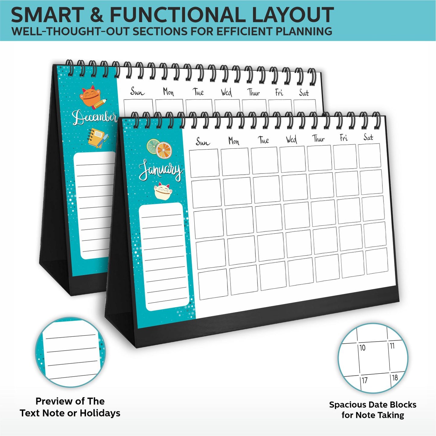 Desk Calendar 2025 Planner & Organizer