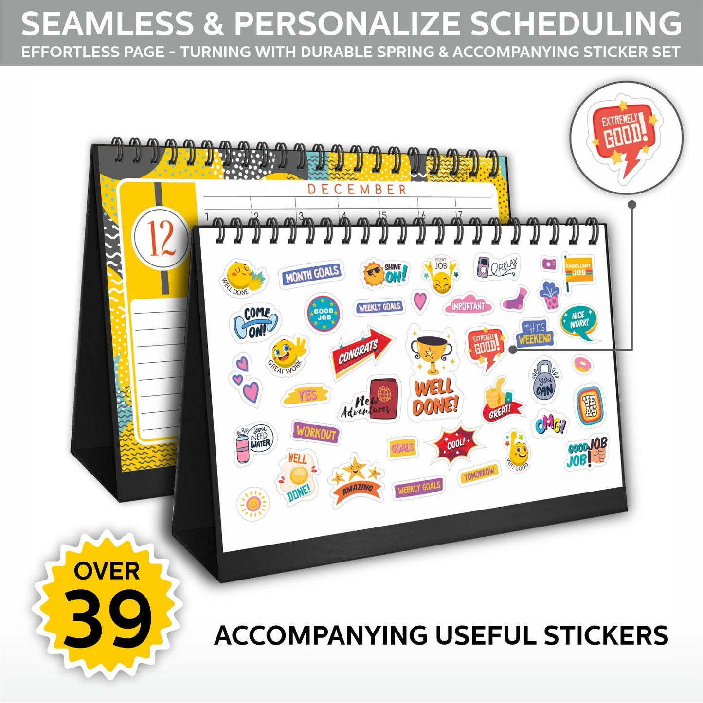 Undated Desk Calendar 2025 Planner