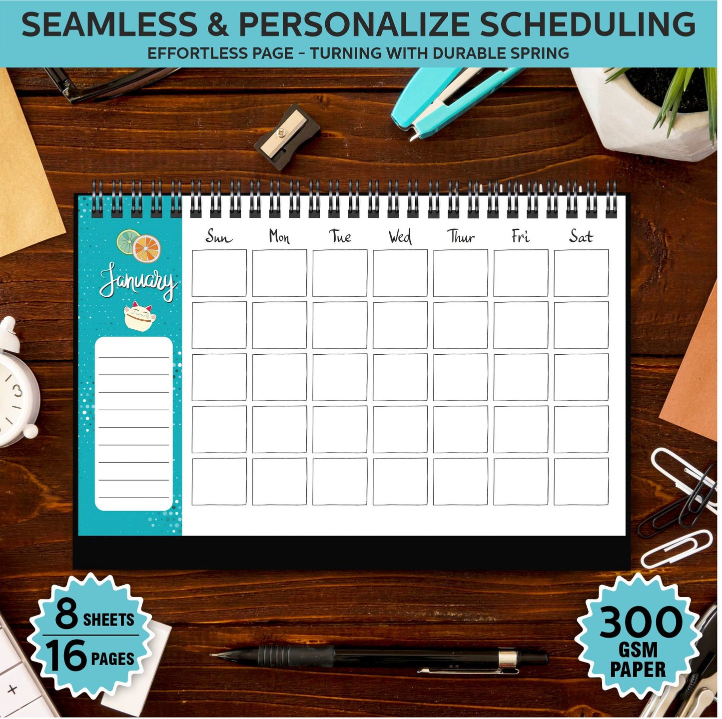 Desk Calendar 2025 Planner & Organizer