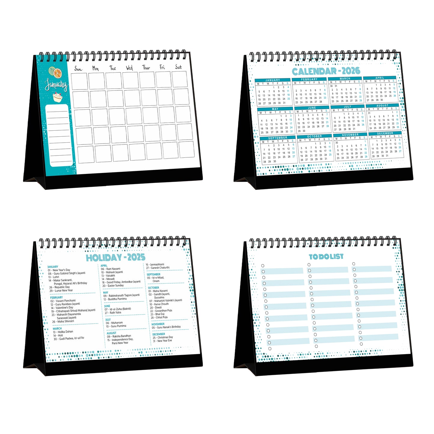 Desk Calendar 2025 Planner & Organizer