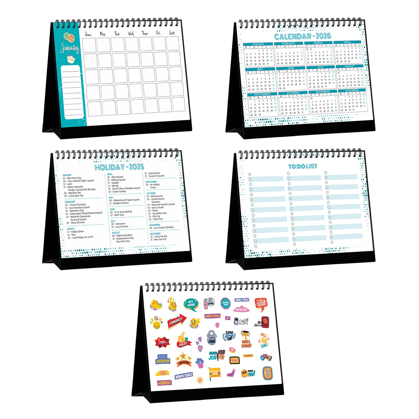 Desk Calendar 2025 Planner & Organizer