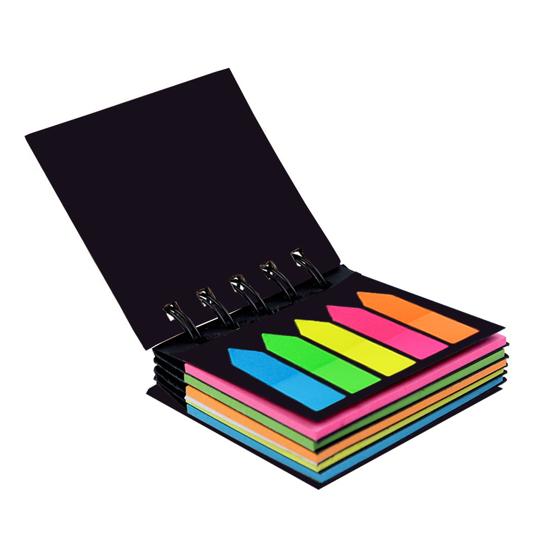 Sticky Notes Pad, Pocket-Size, Wirobound (2 x 3 Notes and Flags, 5 Colours)