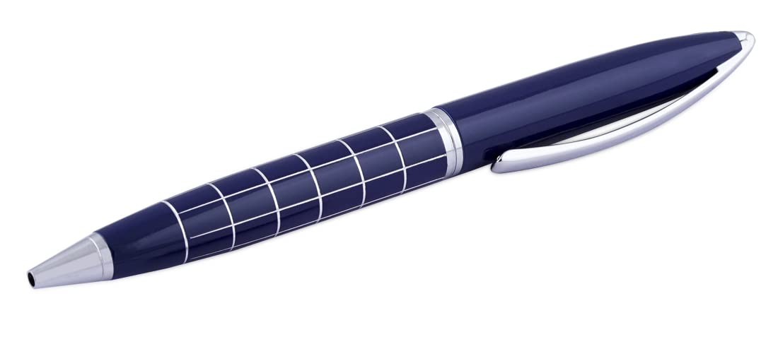 Premium Ballpoint Pen with Case for Office, Home and Gifting (Blue Body, Blue Ink)