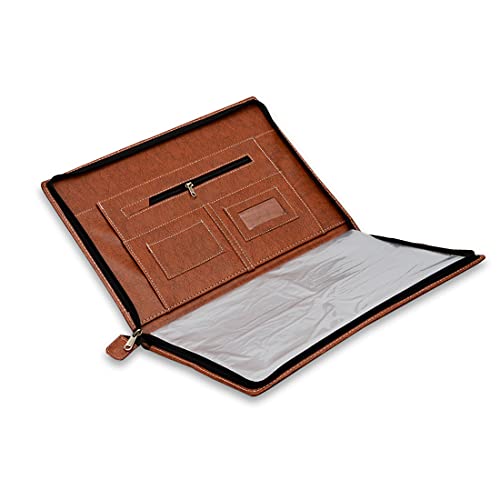 Brown Leatherette Material Professional File Folder for Certificates and Documents with 20 Leafs (Approx.)