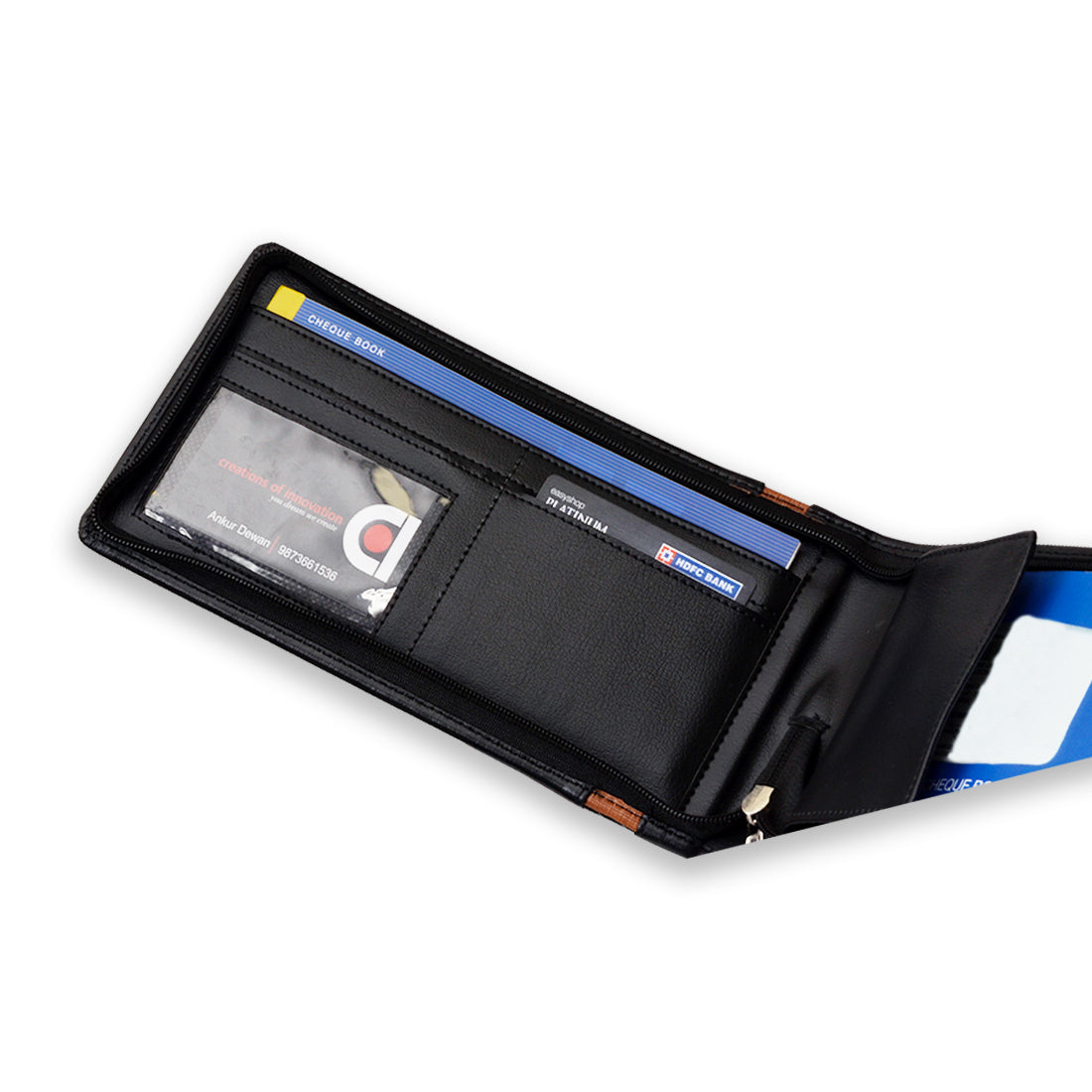 Faux Leather Cheque Book Holder