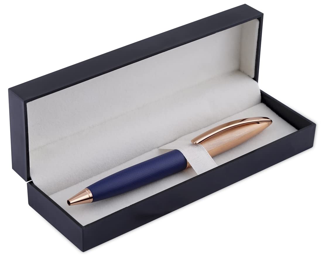 Ballpoint Pen with Case for Office and Gifting (Blue Ink)