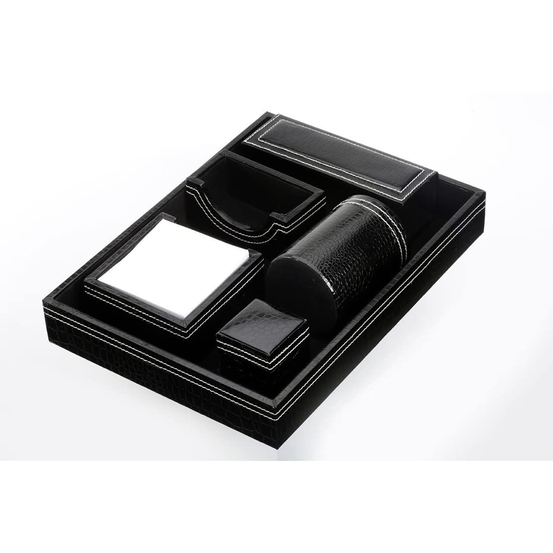 Faux Leather Office Stationery Storage