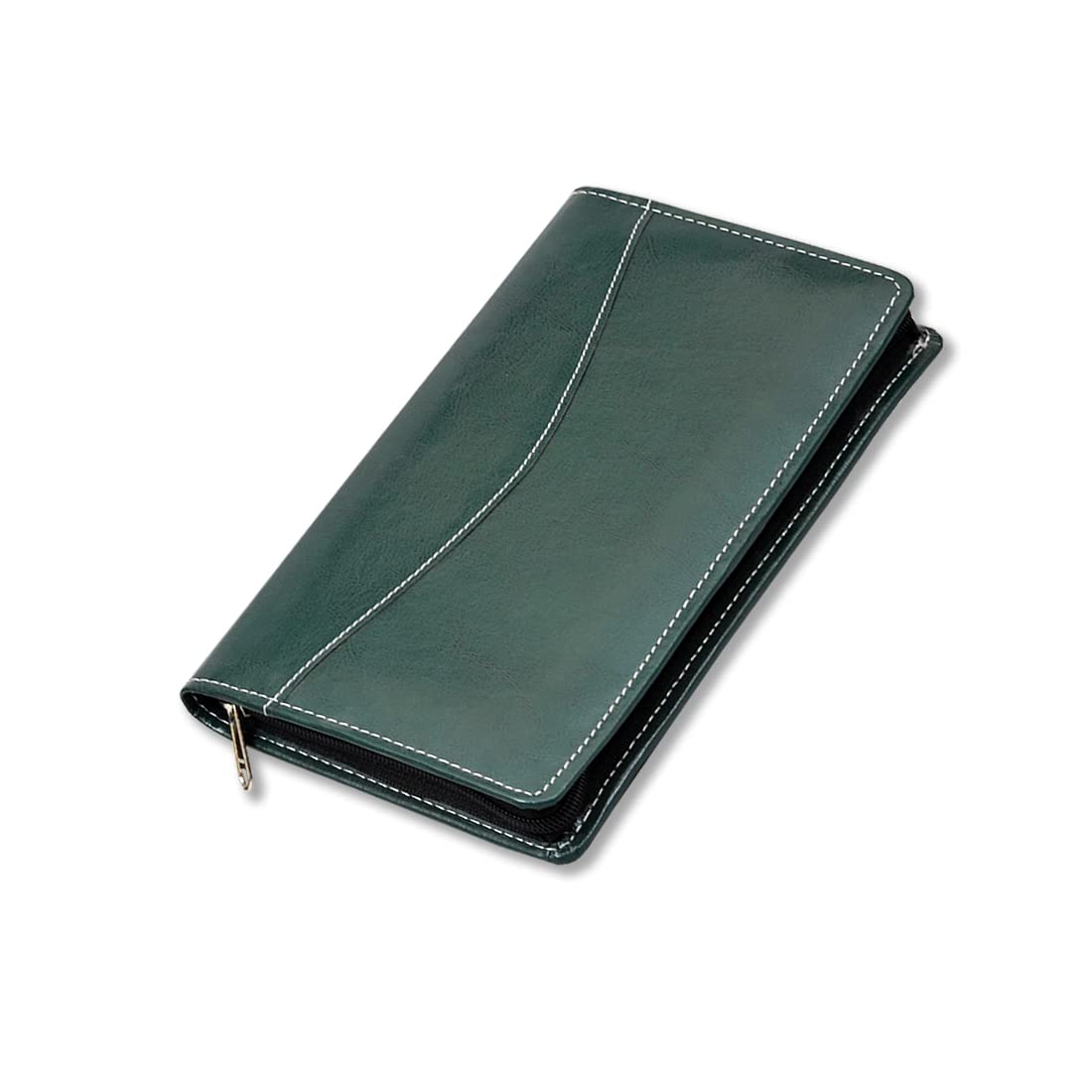All in ONE Green Expendable Leatherette Cheque Book Holder - Document Holder for men and women