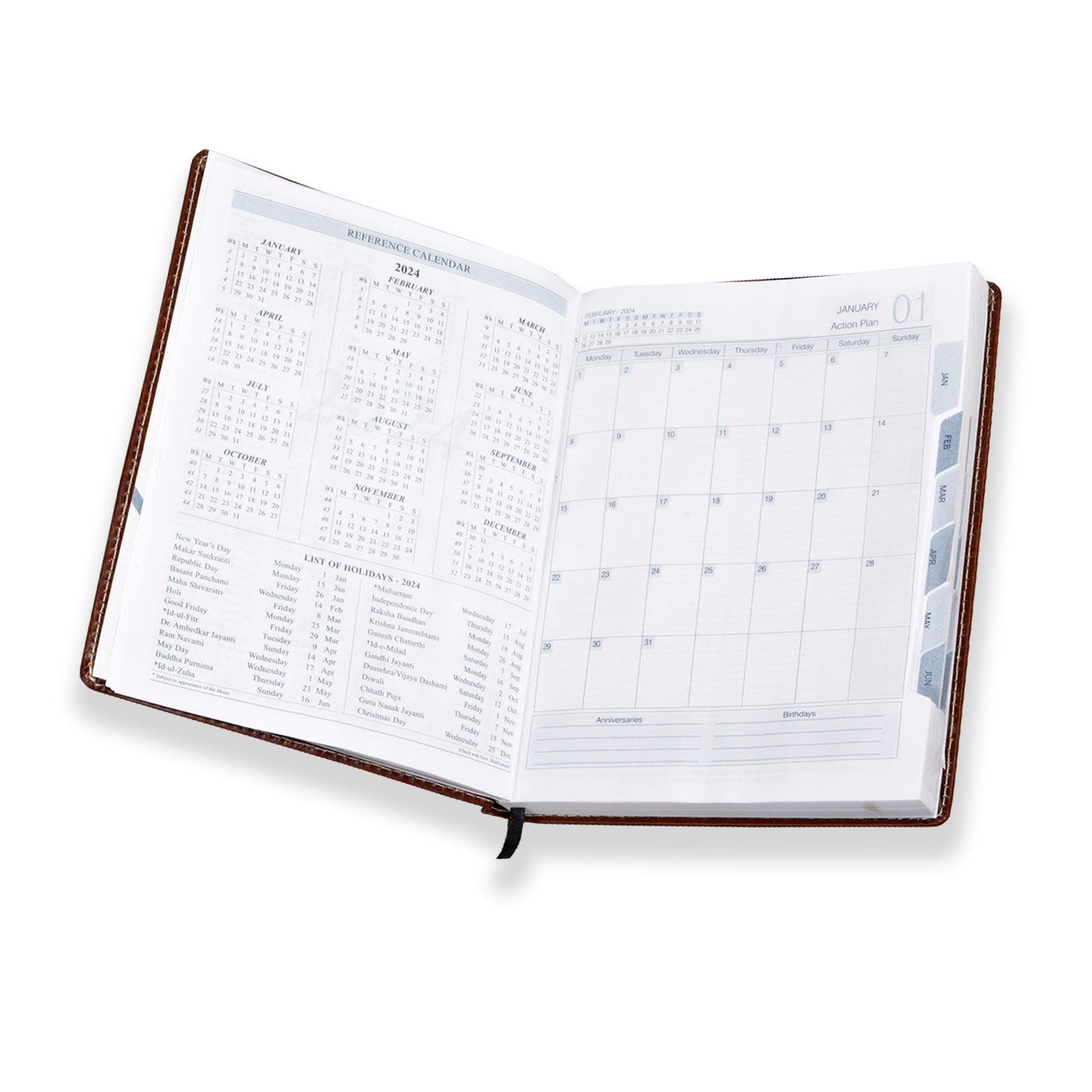 New Year Diary 2024 l Executive Diary with Monthly & Year Planner