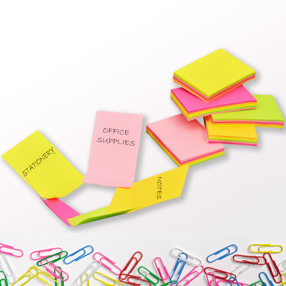 Sticky Notes Pad, Pocket-Size (2 x 3 Notes, 500 Sheets, Assorted Colours)