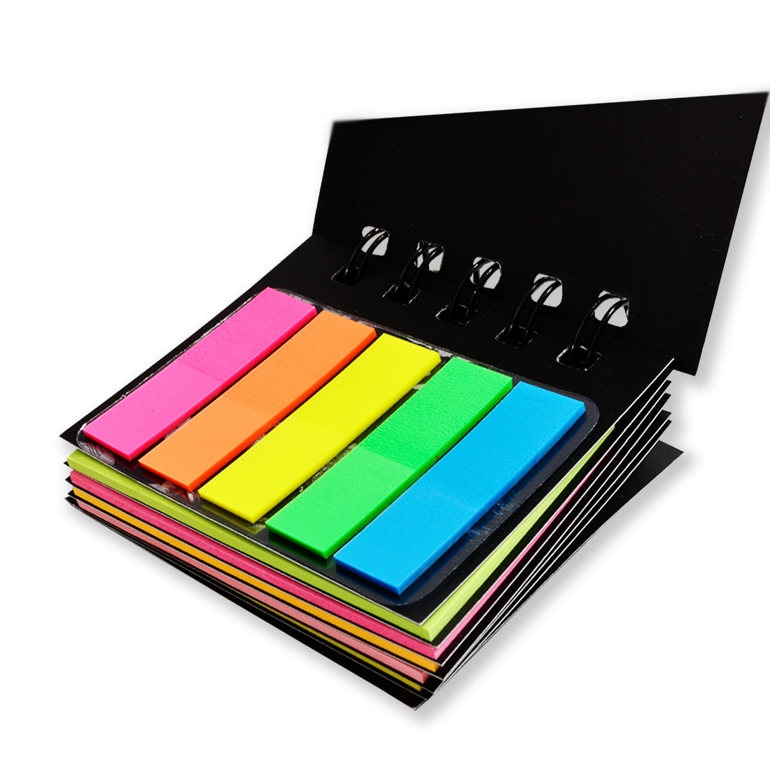 Sticky Notes Pad, Pocket-Size, Wirobound (2 x 3 Notes and Flags, 5 Colours)