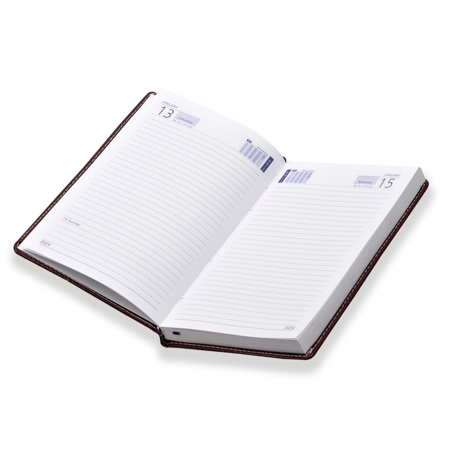 Brown Dated Gift Set Diary Corporate 2024 Business Diary Unique Planner and Professional Organizer New Year Gift for Men & Women with pen