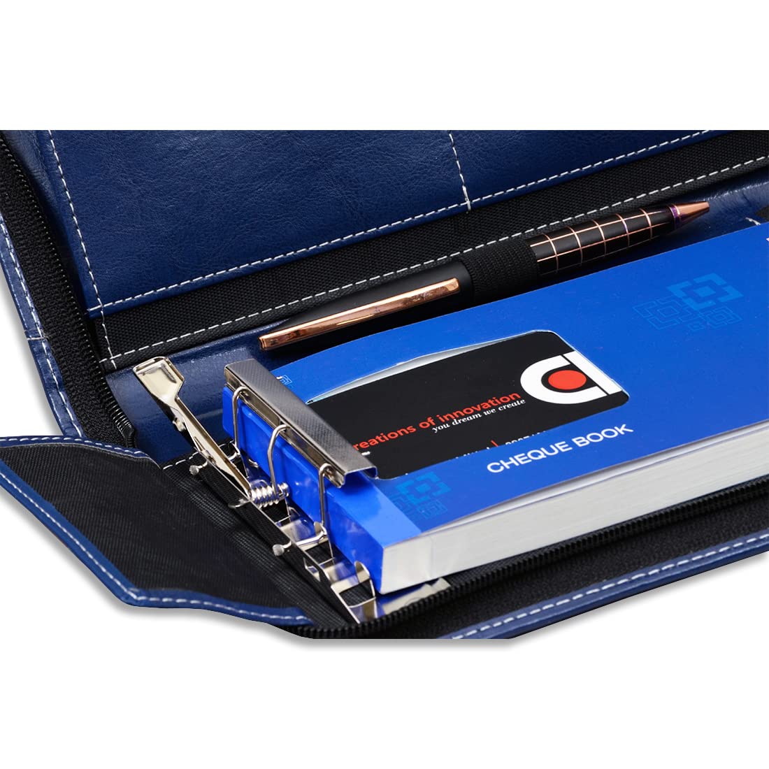 Blue Office Documents / Cheque Book Holder Organizer / Passport / Office Stationery Items holders for men and women.