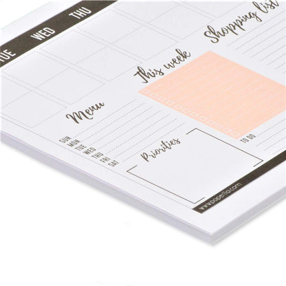 Weekly Planner with 50 UNDATED Tear Off Sheets, Fashion Statement Calendar, Gratitude, Monday-Sunday, Notes, to DO List for Stylish Girls and Boys- Stay Organized
