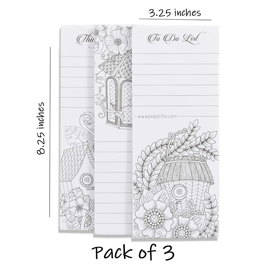 Notepad | Mandala | DOODLING to Do List Set of 3 Memo Pads