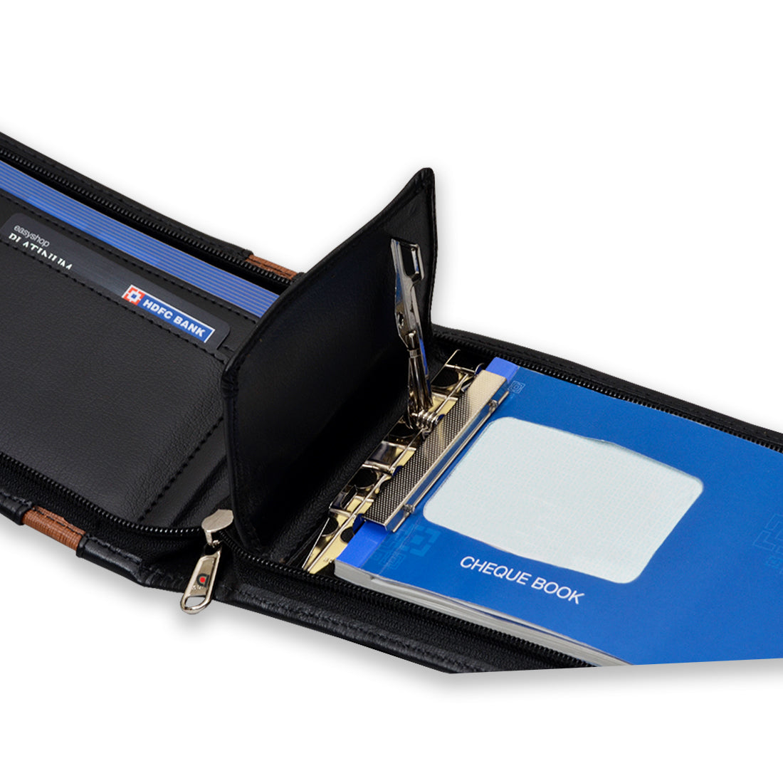 Faux Leather Cheque Book Holder