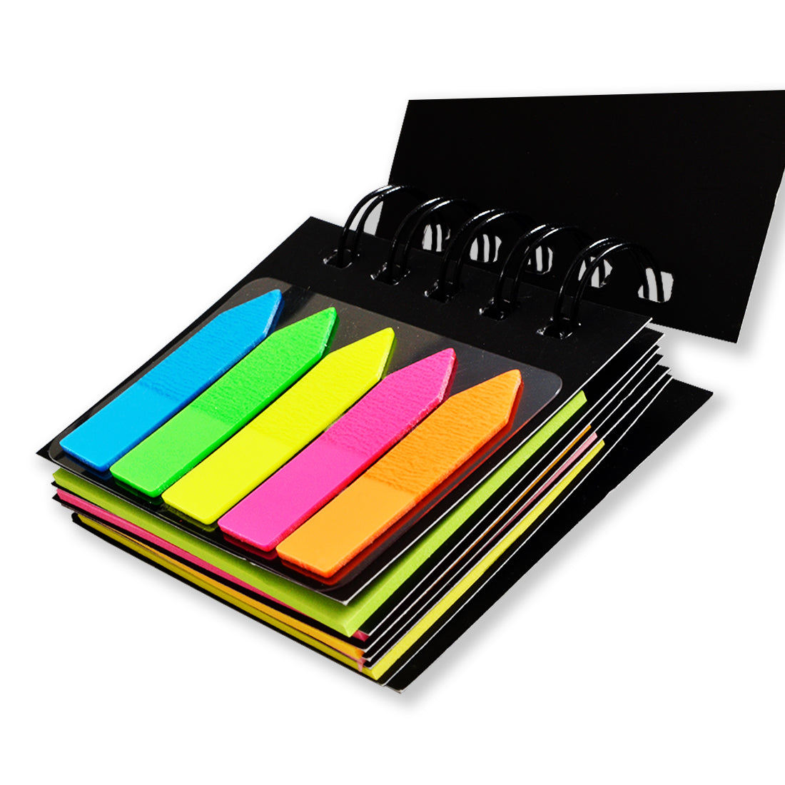 Sticky Notes Pad, Pocket-Size, Wirobound (2 x 3 Notes and Flags, 5 Colours)