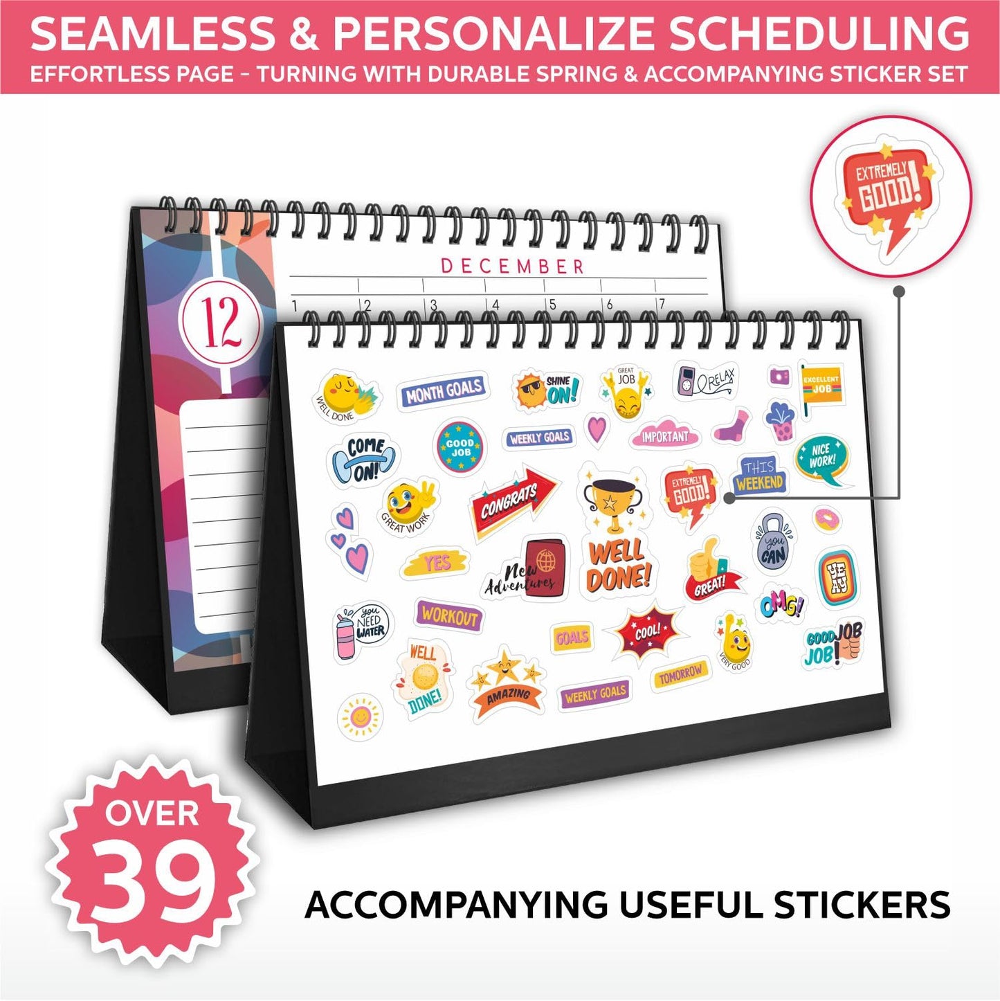 Desk Undated Calendar 2025