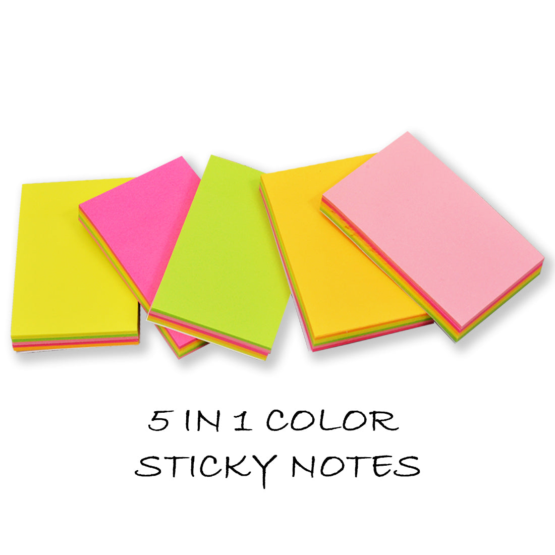 Sticky Notes Pad, Pocket-Size (2 x 3 Notes, 500 Sheets, Assorted Colours)