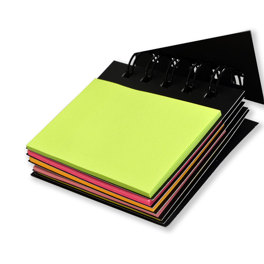 Sticky Notes Pad, Pocket-Size, Wirobound (2 x 3 Notes and Flags, 5 Colours)