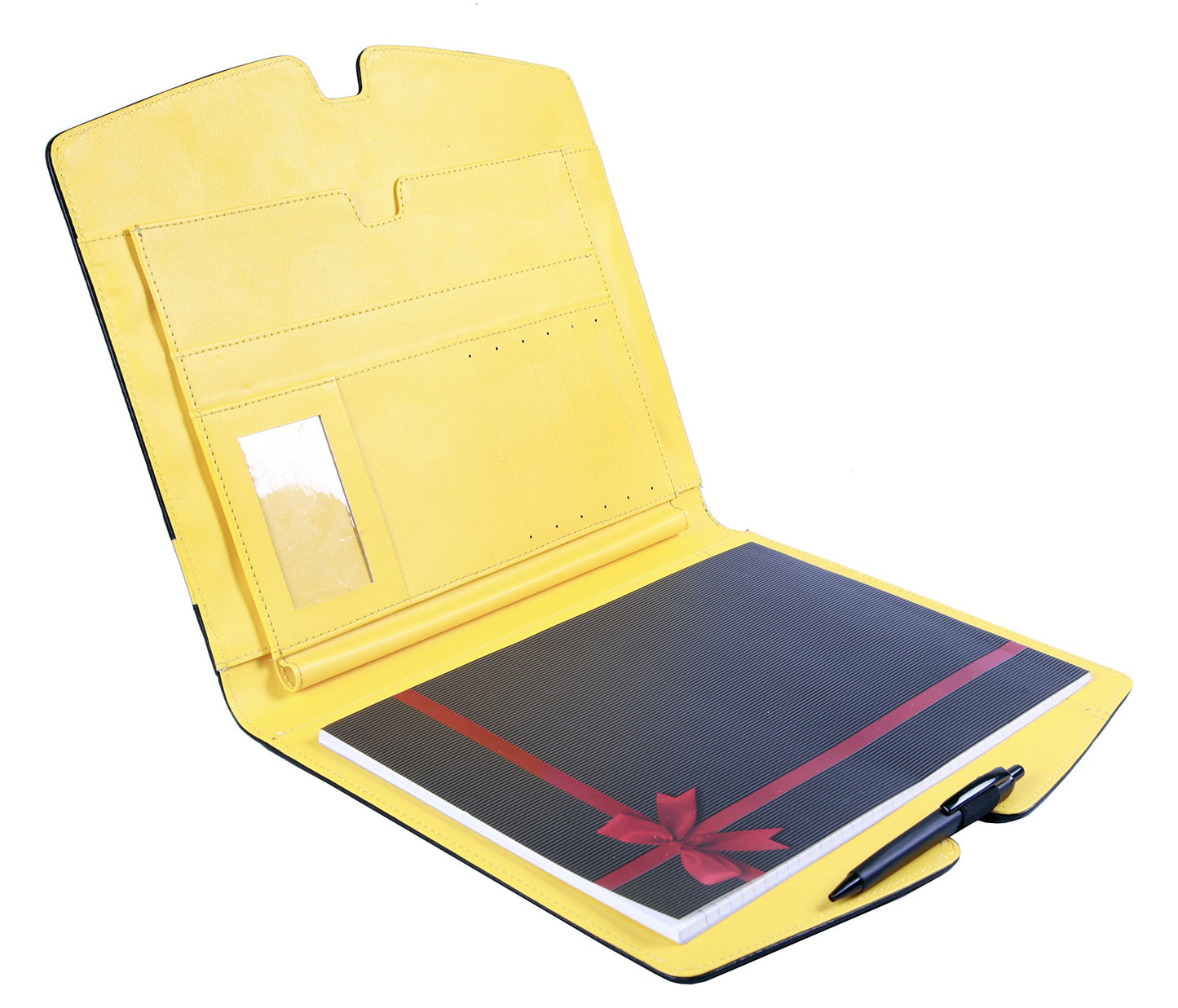 Black With Yellow Stripe DOCUMENT HOLDER FILE FOLDER A4 FOR OFFICE Going Men & Women