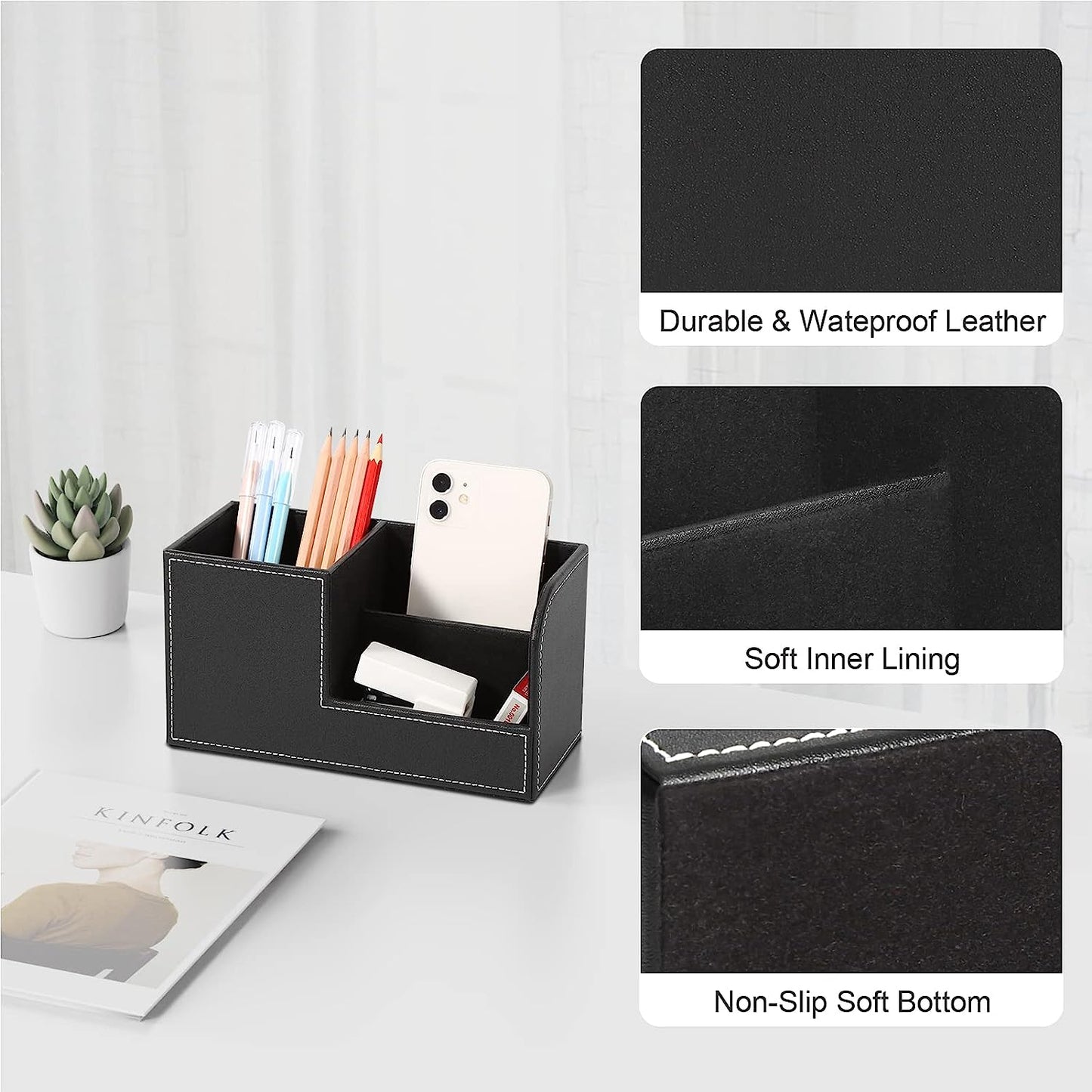 Leather Stationery Organizer
