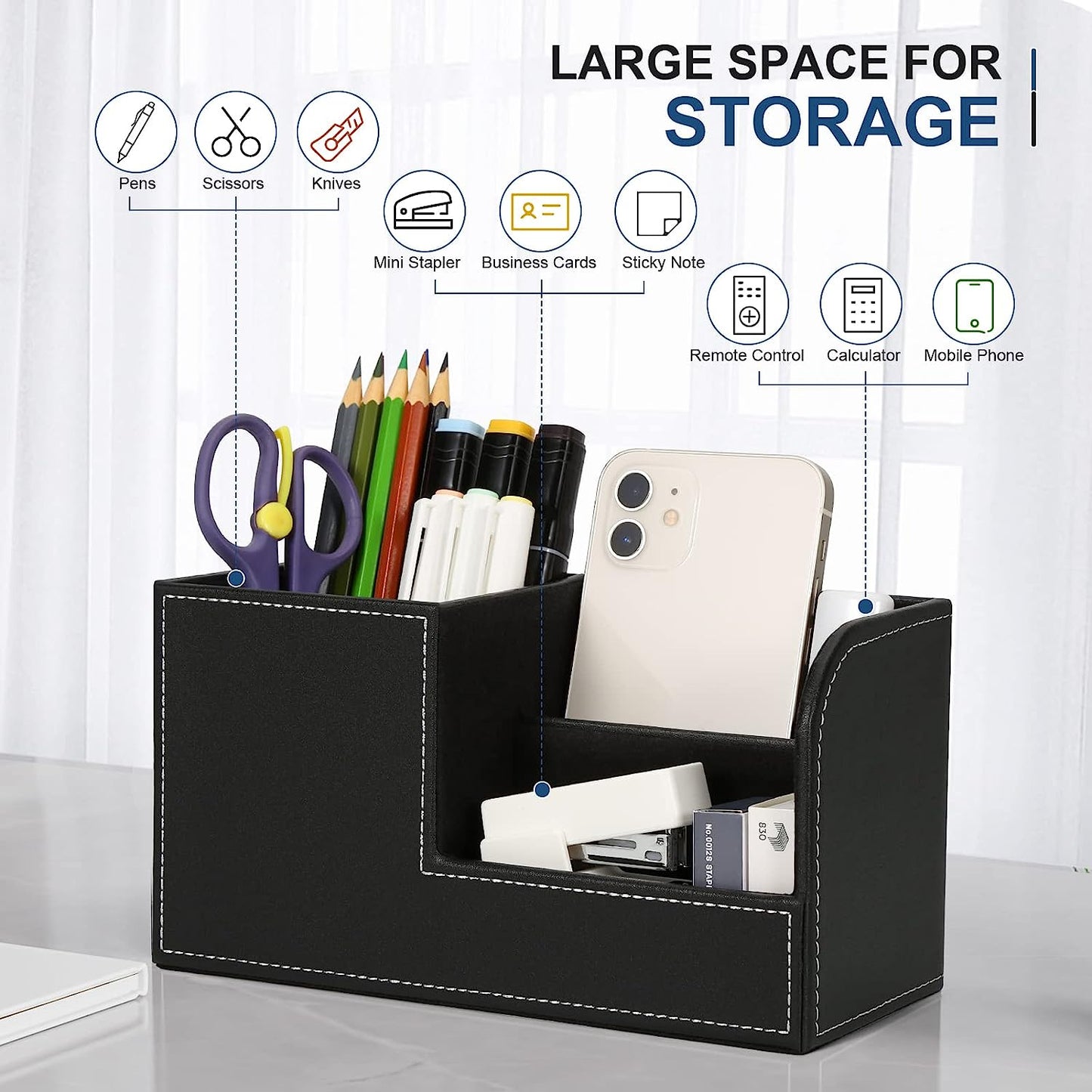 Leather Stationery Organizer