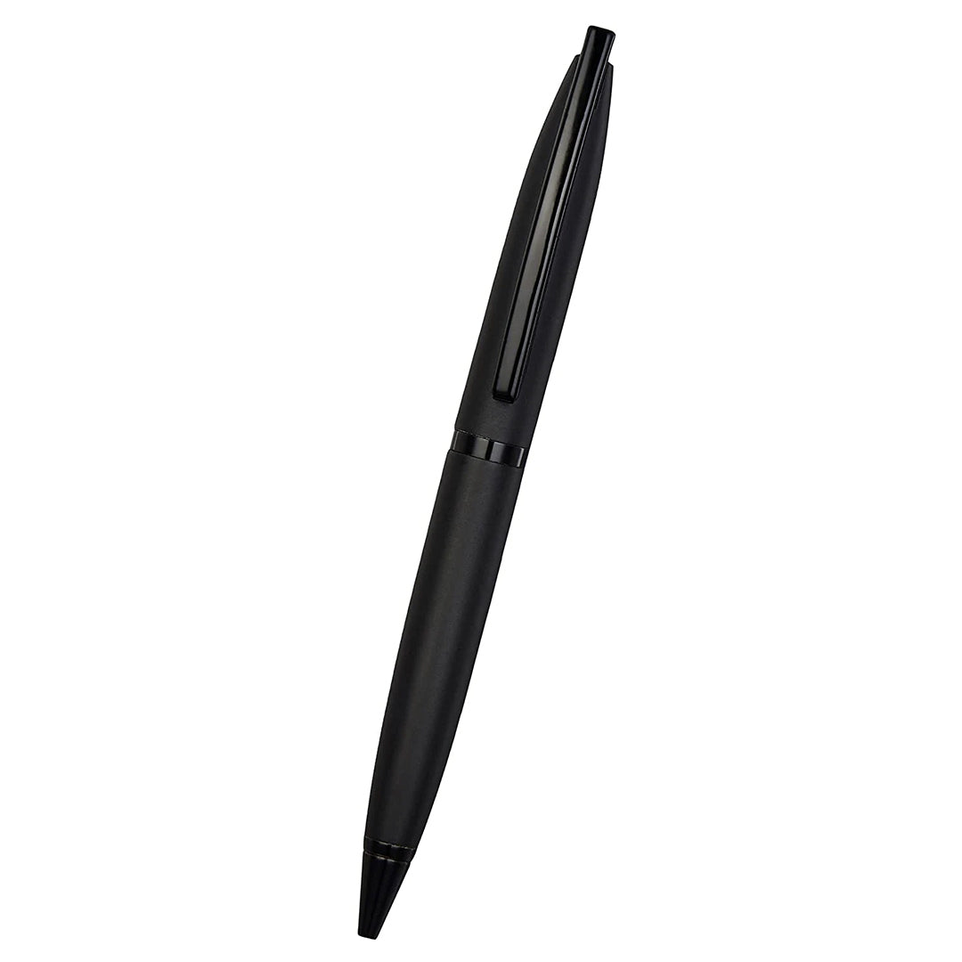 Elegant Ballpoint Pen with Classy Stainless Steel Body (Vintage Black, Blue Ink)