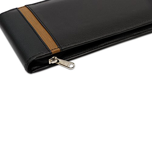 Ethinic Black and Brown Cheque Book Holder/ Leatherite Folder