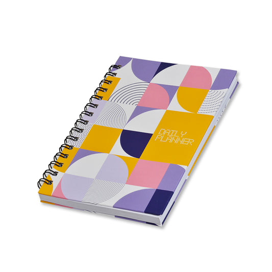 Daily Planner Undated with to-Do-List, Notes, Meals, Appointment Planner Book with Hard Cover and Twin Wire Binding