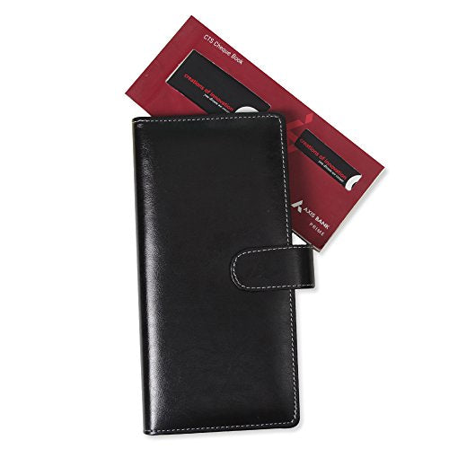 Multiple Cheque Book Holder/Leatherite Folder (Raven Black)