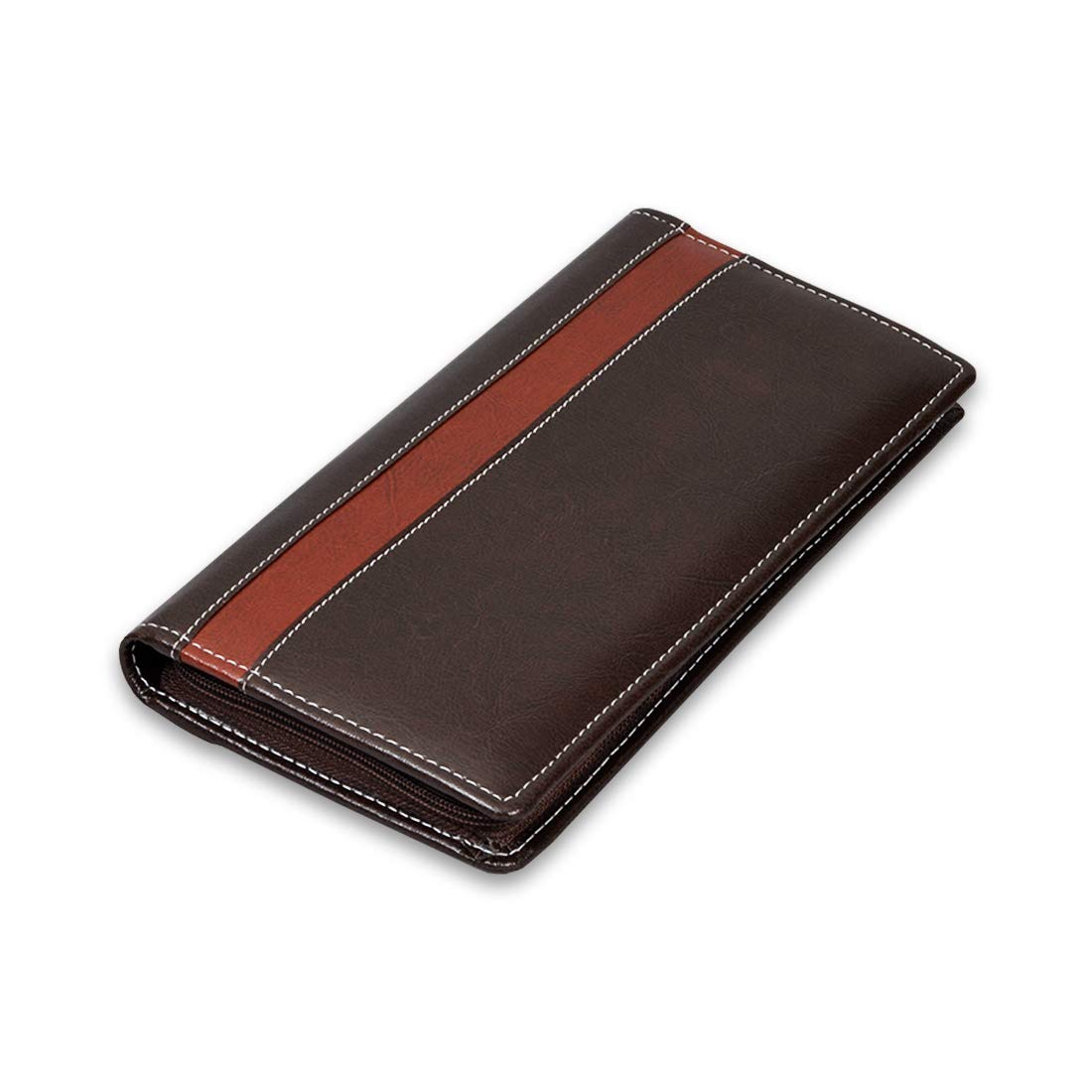 Paperlla Dark Brown Cheque Book Holder Passport Holder | Office Desk Table Organizer