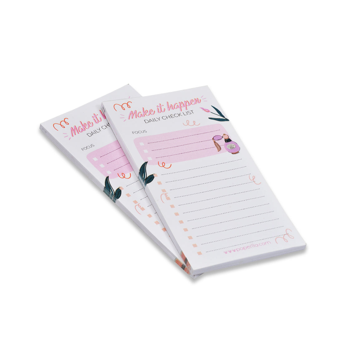 Paperlla Daily to Do List Notepad | Funny Tear Off pad | Memo pad Set of 4