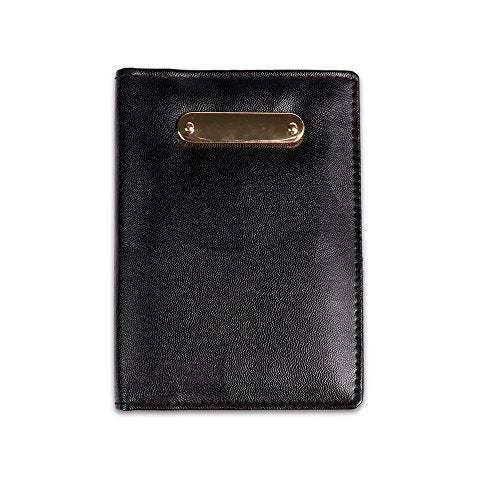 Faux Leather Multiple Passport Cover Holder Pouch / Passport Document Folder for Men (New Black)