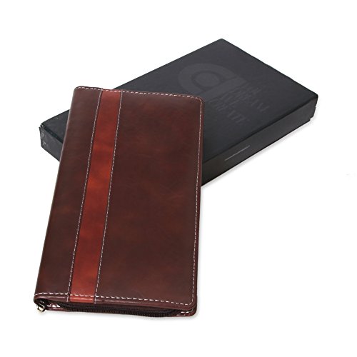 Leatherite Cheque Book Holder Document Folder Brown for Men & Women