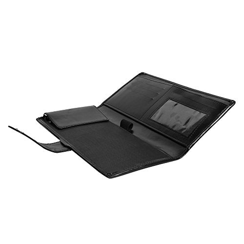 Multiple Cheque Book Holder/Leatherite Folder (Raven Black)