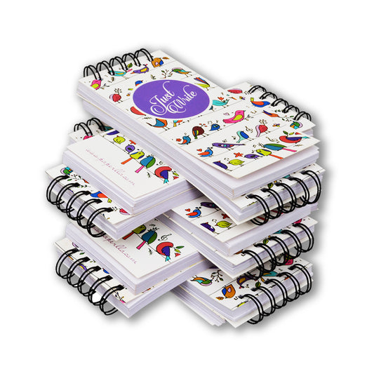 Premium Pocket Notepad | Pack of 10 | 100 Sheets Each | Unruled | Spiral for Girls and Boys