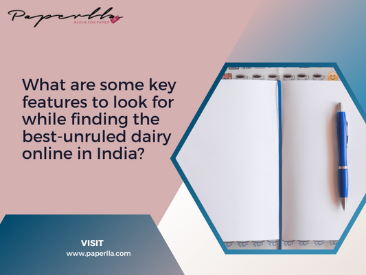What are some key features to look for while finding the best-unruled diary online in India?