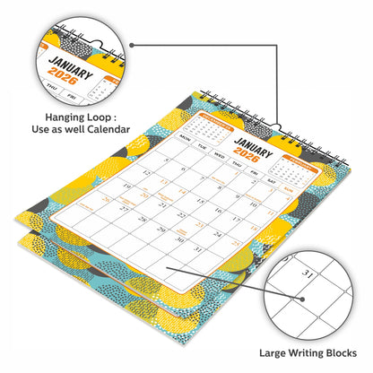 Dated 2026 Wall Calendar Perfect Large Modern Calendar Planning for Easy Organizing 12 x17 inch 12 Sheet