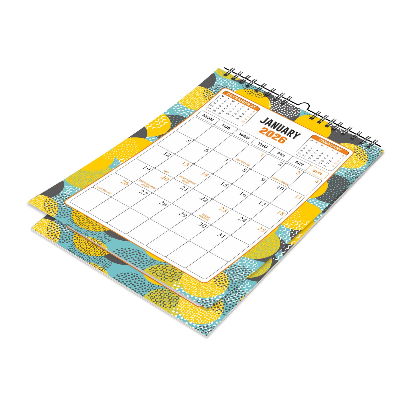 Dated 2026 Wall Calendar Perfect Large Modern Calendar Planning for Easy Organizing 12 x17 inch 12 Sheet
