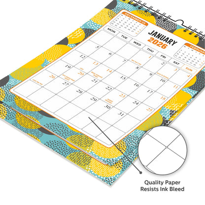 Dated 2026 Wall Calendar Perfect Large Modern Calendar Planning for Easy Organizing 12 x17 inch 12 Sheet