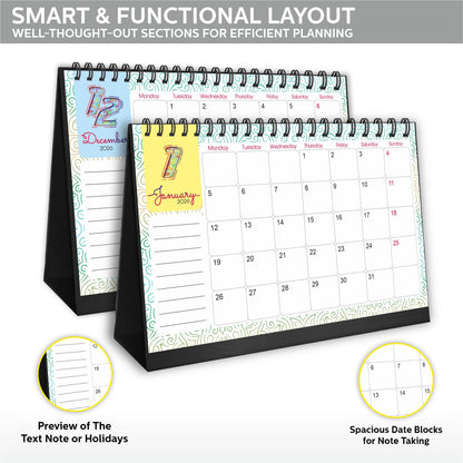 Desk Dated Calendar 2026 | A5 Size | Planner & Organizer | Home & Office Use