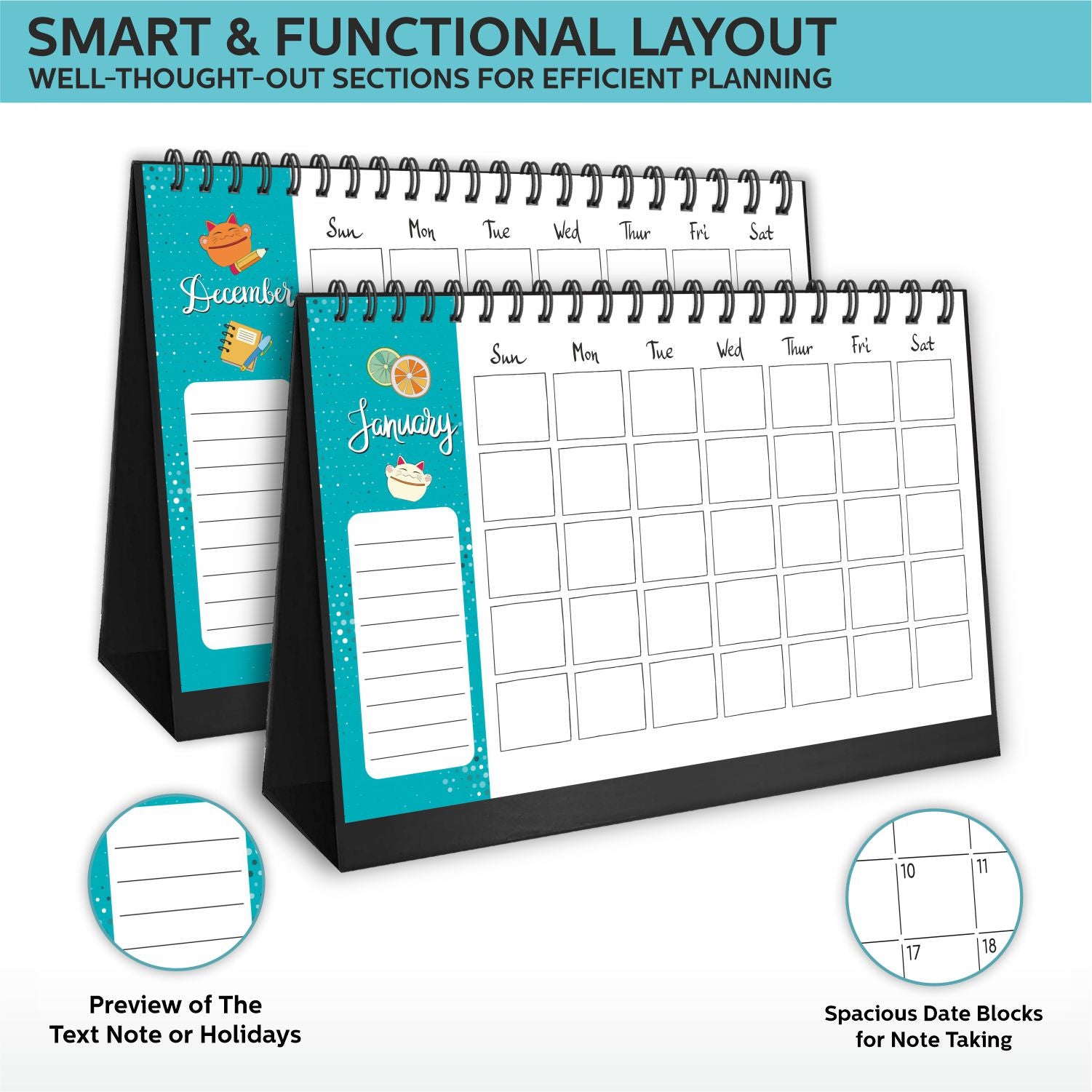 Desk Calendar 2025 Planner & Organizer