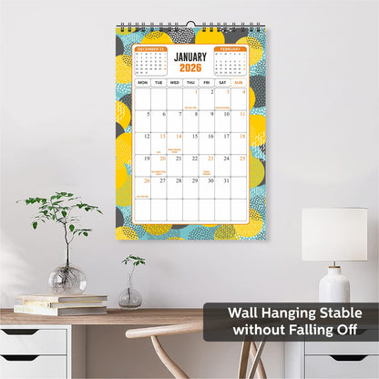 Dated 2026 Wall Calendar Perfect Large Modern Calendar Planning for Easy Organizing 12 x17 inch 12 Sheet