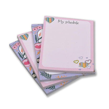 Collections to Do List Notepad Notes Tear-Off Pad, Memo Pad for Shopping Lists, Schedule, Appointments Set of 4 Writing Pads