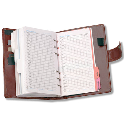 Brown Executive Faux Leather Diary 2025 for Office Going Men And Women with Pen