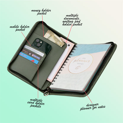 Exclusive Green Corporate business Undated diary / Organizer Planner Set with To-Do-List