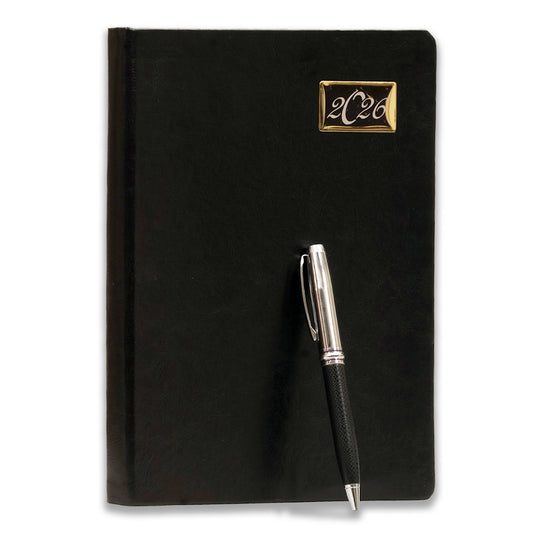 Black Dated Diary 2026 to Do List Planner