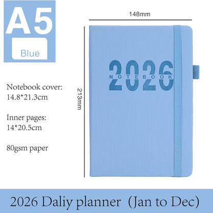 A5 2026 Planner Daily Calendar Weekly to Do List Notebook with Goal & Habit Tracker Organizer, A5 Weekly Planner Notebook